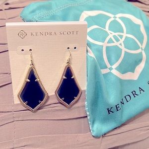 Kendra Scott Alex Earrings Navy - Gold